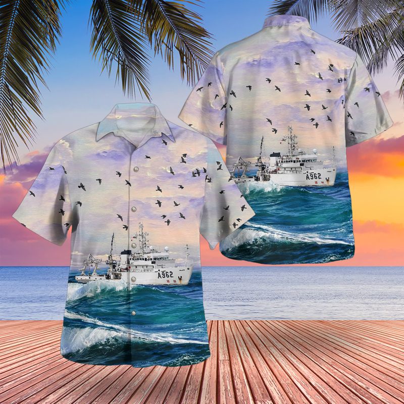 Belgian Navy RV Belgica (A962) Hawaiian Shirt