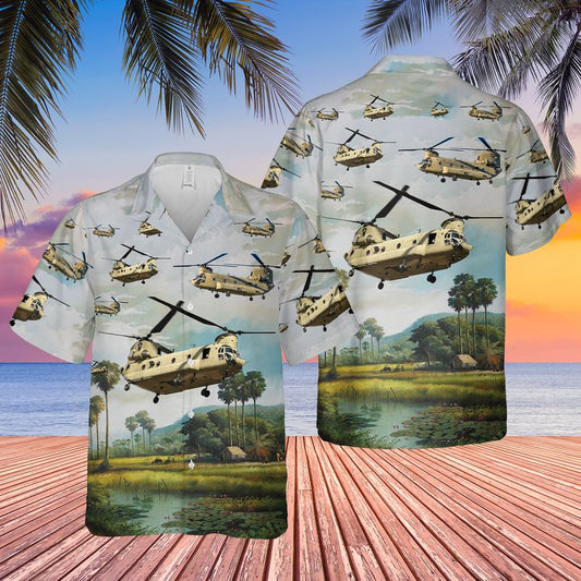 US Army Boeing CH-47 Chinook Hawaiian Shirt