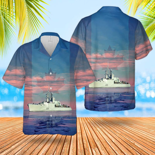 Royal Canadian Navy RCN HMCS Ottawa (DDH 229) St. Laurent-class destroyer Hawaiian Shirt