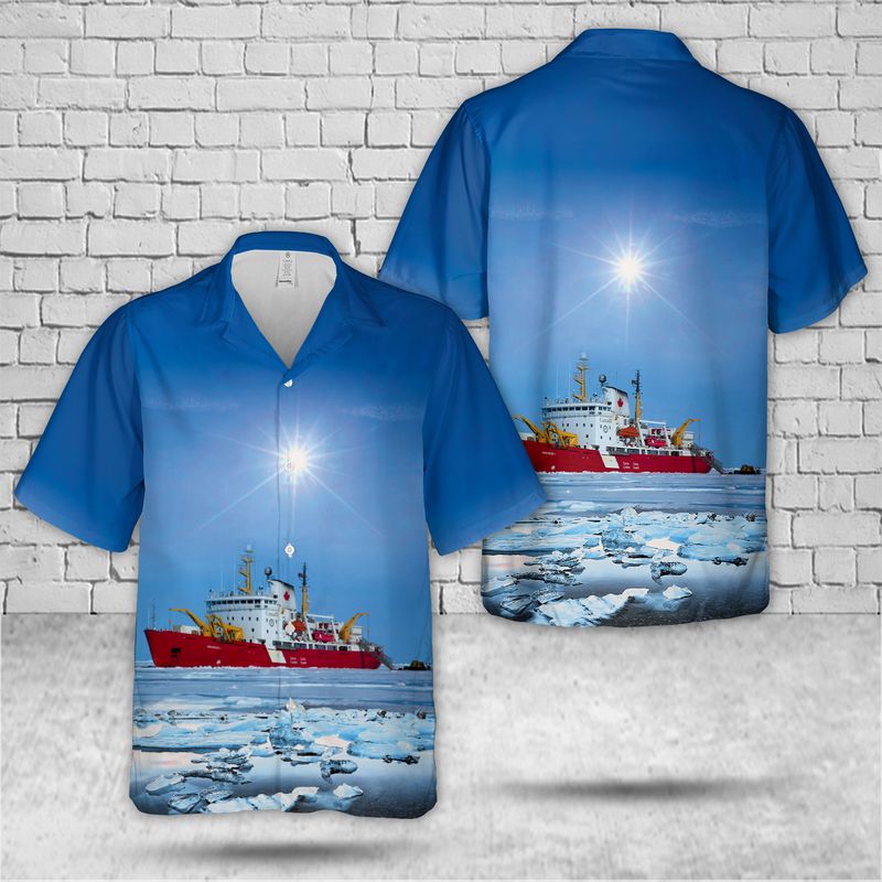 Canadian Coast Guard CCGS Amundsen Pierre Radisson-class Icebreaker Hawaiian Shirt