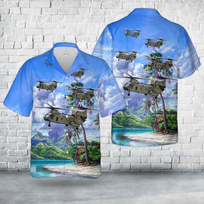 US Marine Corps CH-46F Sea Knight The PHROG Hawaiian Shirt