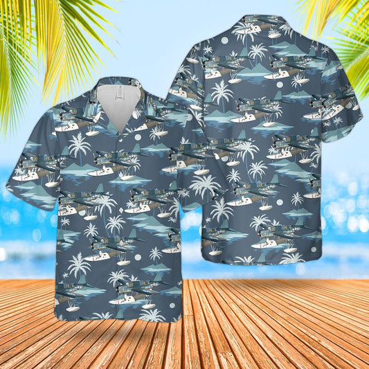 US Navy Vought OS2U Kingfisher Hawaiian Shirt