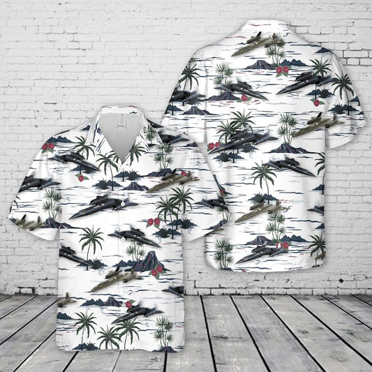 US Air Force Lockheed SR-71 Blackbird Hawaiian Shirt