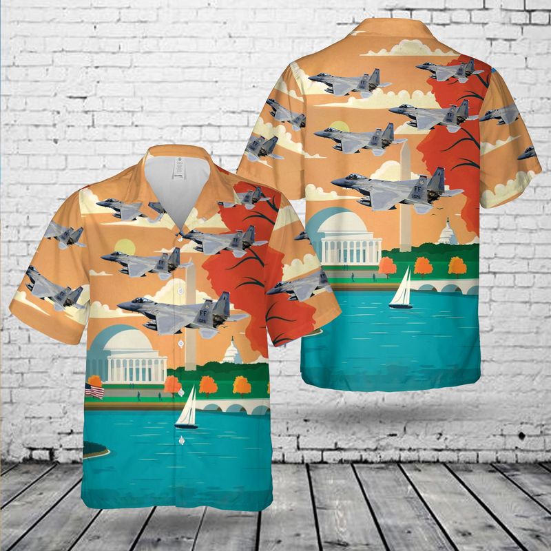 US Air Force McDonnell Douglas F-15 Eagle over Washington, D.C Hawaiian Shirt