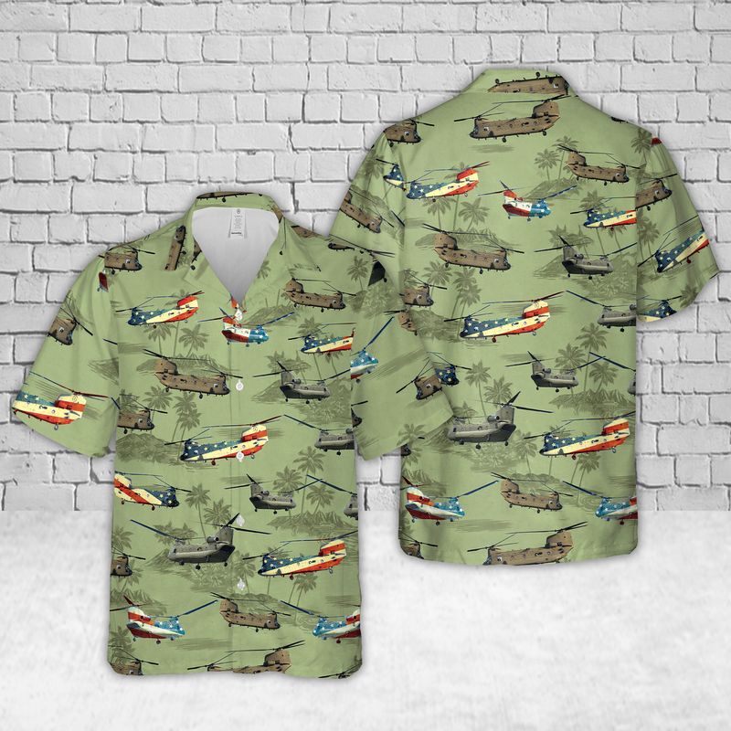 US Army Boeing CH-47 Chinook Hawaiian Shirt