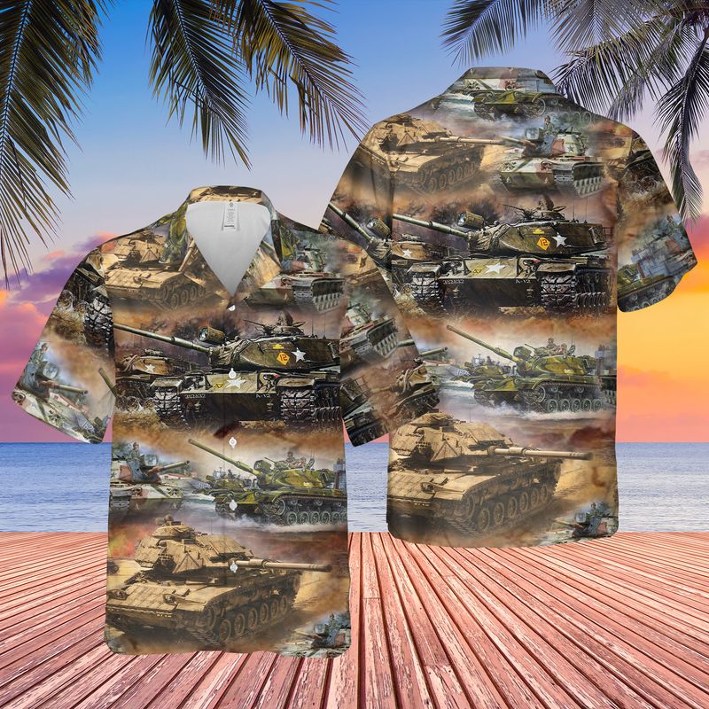 US Army M60A1 Tank Hawaiian Shirt