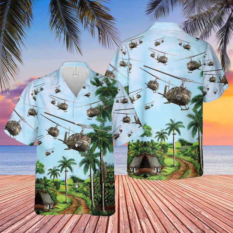 US Army Bell UH-1 Huey Hawaiian Shirt