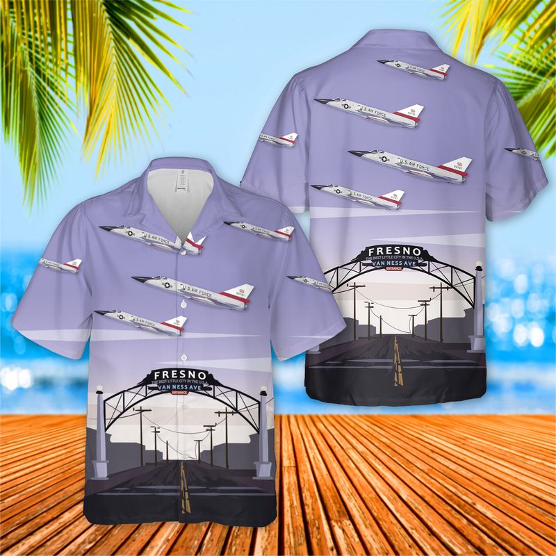 USAF Convair F-106 Delta Dart 194th Fighter Squadron California Air National Guard Hawaiian Shirt