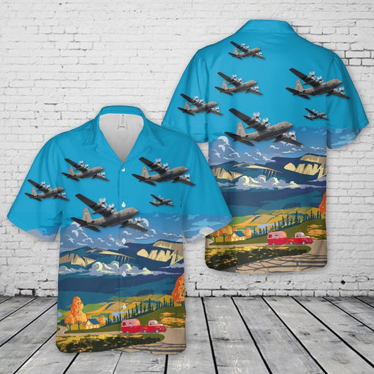 US Air Force 36th Airlift Squadron Lockheed C-130 Hercules Hawaiian Shirt