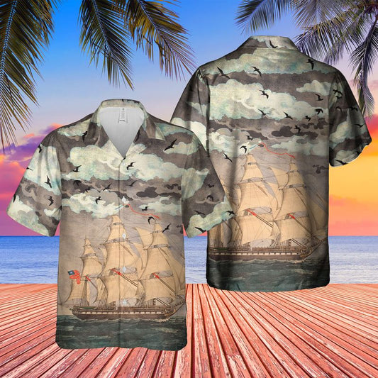 US Navy USS Constitution Hawaiian Shirt