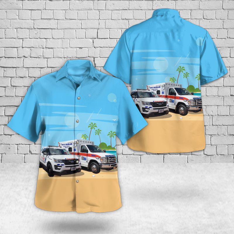 Albany County New York Guilderland EMS Hawaiian Shirt