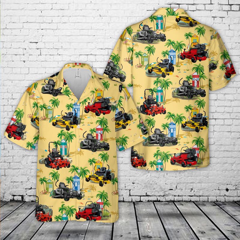 Zero Turn Lawnmower Hawaiian Shirt