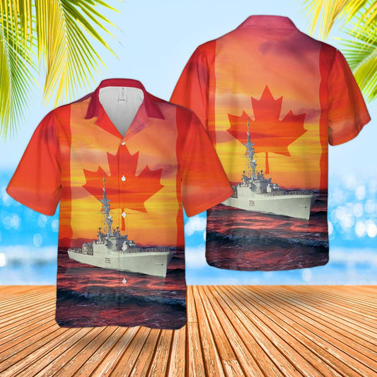 Royal Canadian Navy RCN HMCS Kootenay (DDE 258) Restigouche-class destroyer Hawaiian Shirt