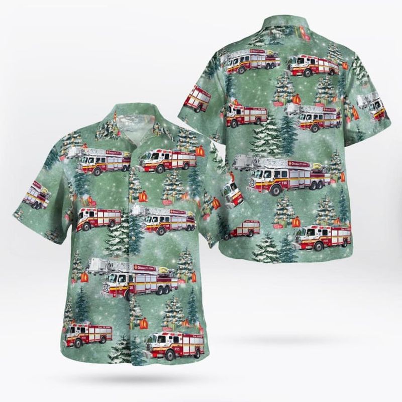 Ottawa Fire Services Christmas Hawaiian Shirt