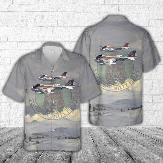 US Navy Attack Squadron 65 (VA-65) Tigers VA-65 A-6Es Hawaiian Shirt