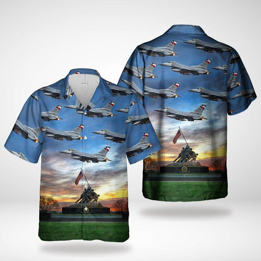 Texas Air National Guard 149th Fighter Wing General Dynamics F-16C Fighting Falcon (401) Hawaiian Shirt