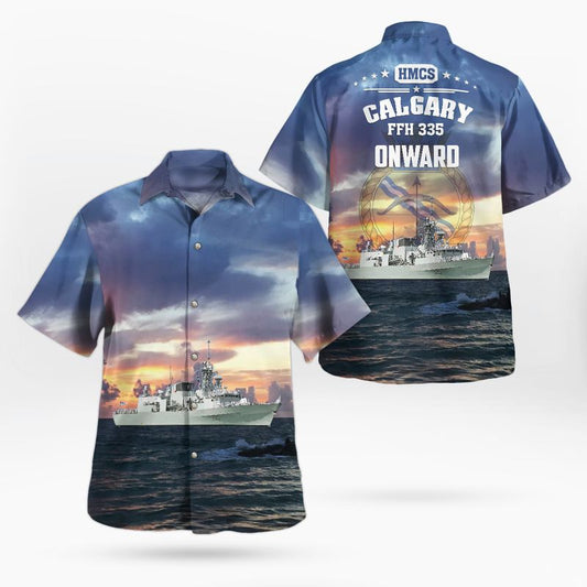 Royal Canadian Navy HMCS Calgary (FFH 335) Halifax-class frigate Hawaiian Shirt