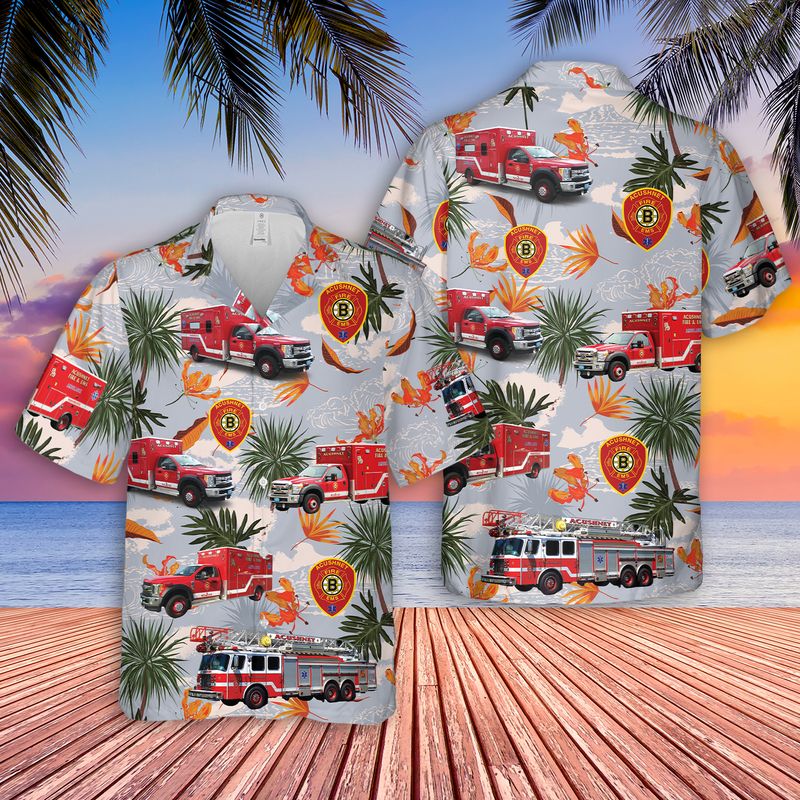 Acushnet Fire & EMS Department Hawaiian Shirt