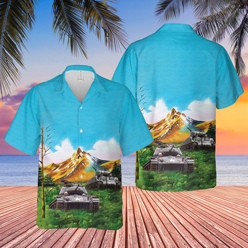 US Army M4A3 Sherman Hawaiian Shirt