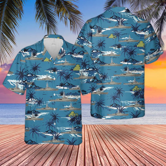 Royal Canadian Navy Restigouche-class Destroyer escort Hawaiian Shirt