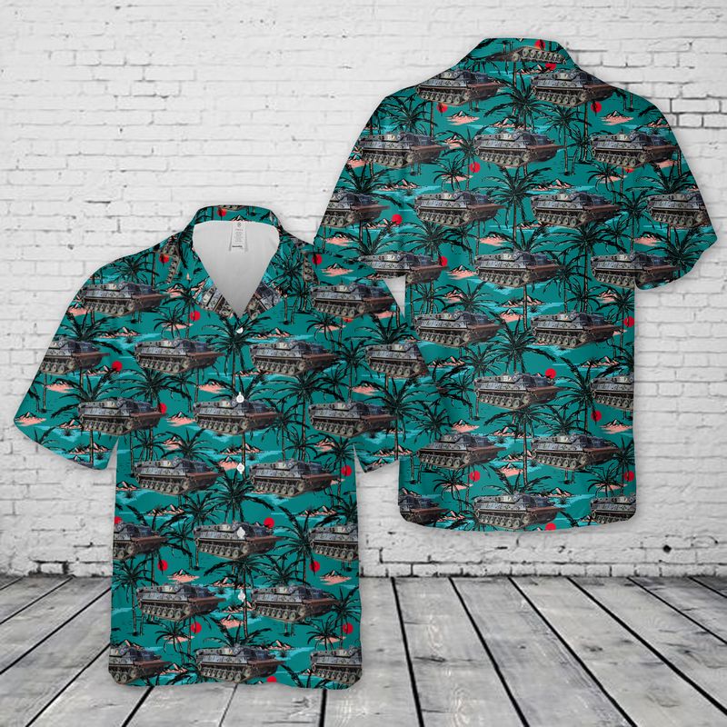 Canadian Army Leopard Taurus Armored Recovery Vehicle (ARV) Hawaiian Shirt
