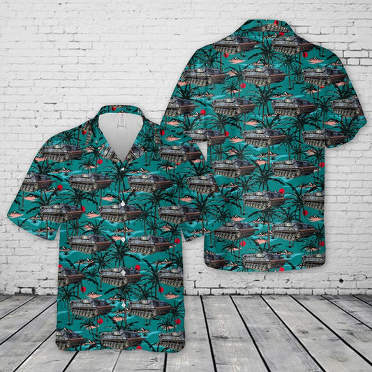 Canadian Army Leopard Taurus Armored Recovery Vehicle (ARV) Hawaiian Shirt