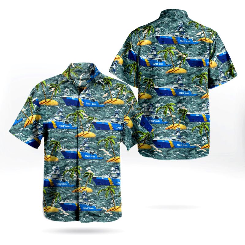 Swedish Coast Guard Kustbevakningen Ship Hawaiian Shirt