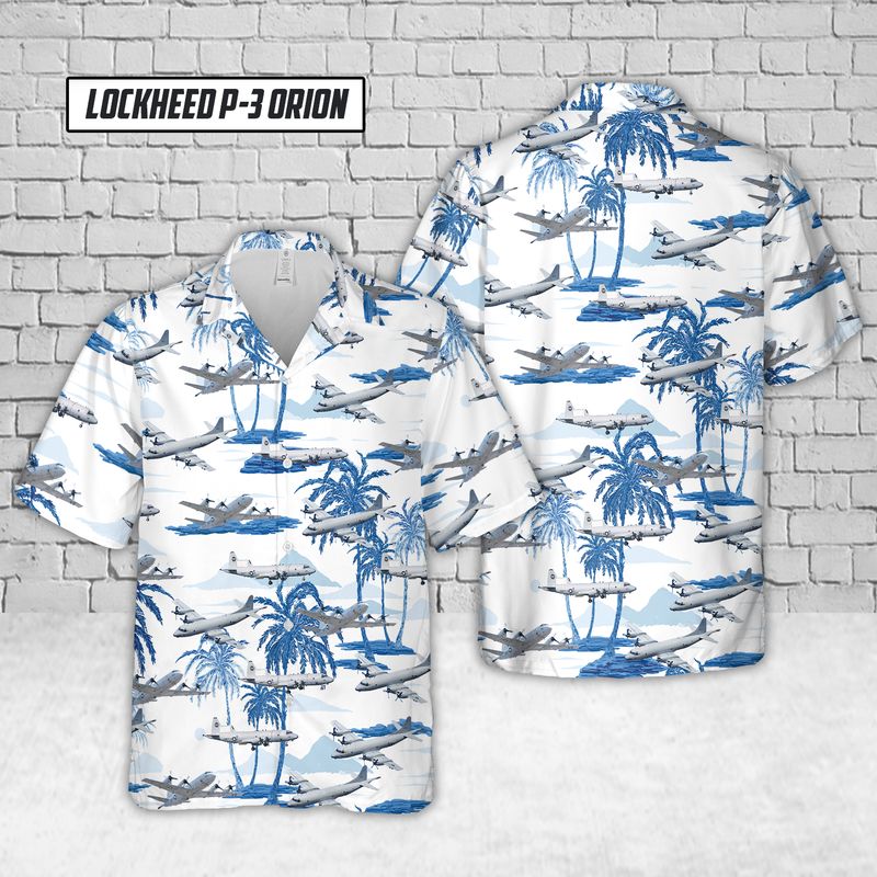 US Navy Lockheed P-3 Orion Hawaiian Shirt