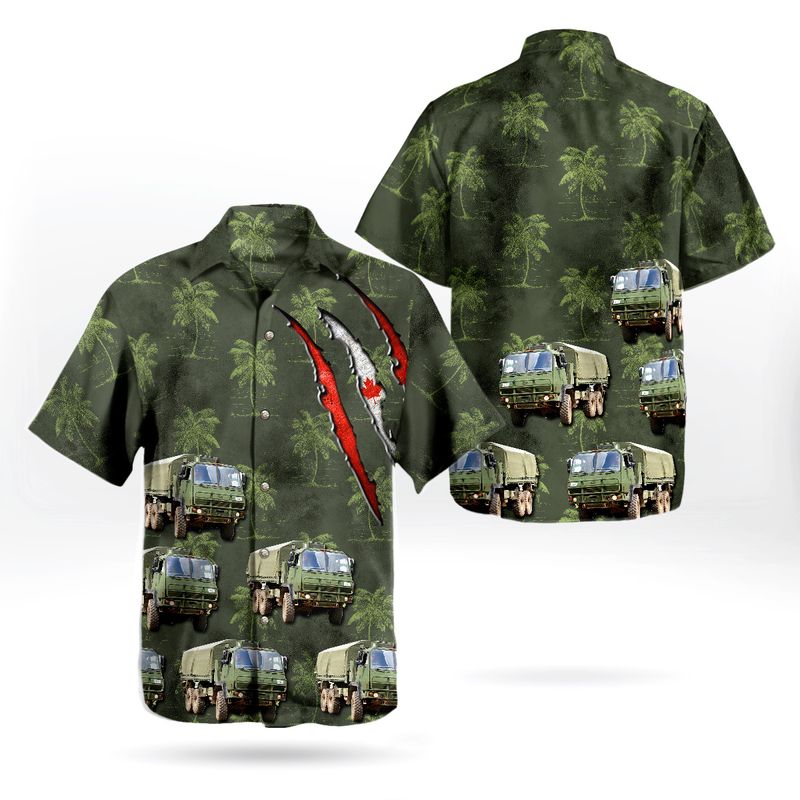 Canadian Army HLVW Heavy Logistics Vehicle Wheeled Hawaiian Shirt