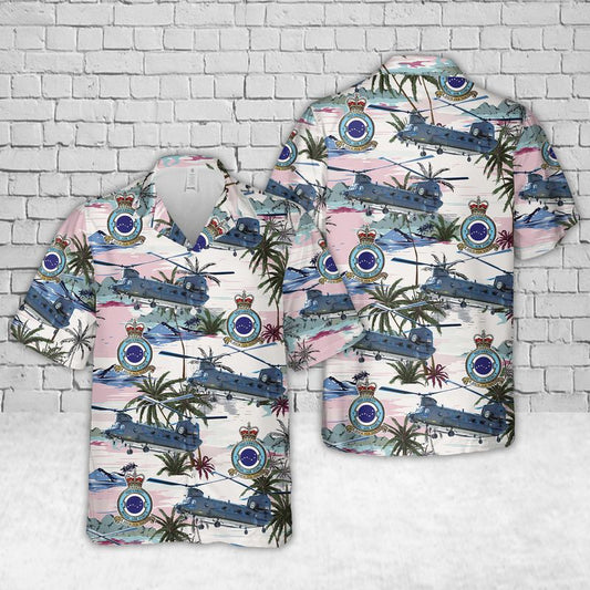Royal Air Force No. 7 Squadron RAF Boeing Chinook HC6 Hawaiian Shirt DLTT2701PD06