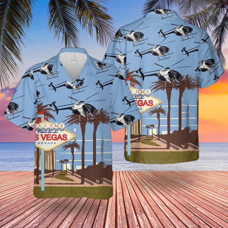 Las Vegas Metropolitian Police MD Helicopters MD-530F Lifter Hawaiian Shirt