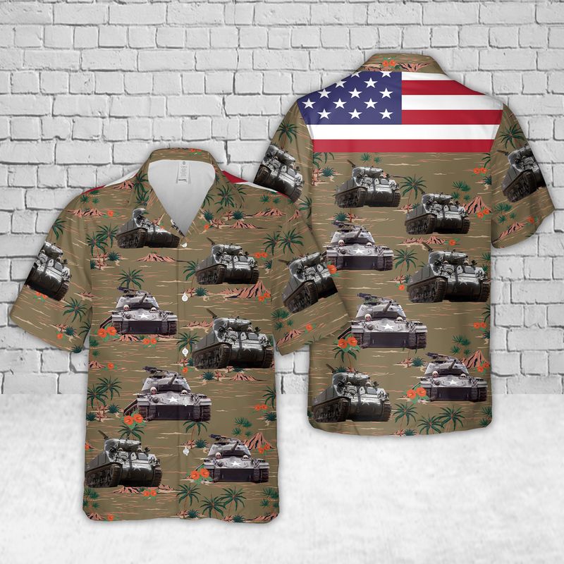 US Army M4A3 Sherman Hawaiian Shirt