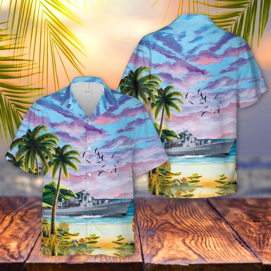 Belgian Navy Belgian frigate Leopold I (F930) Hawaiian Shirt