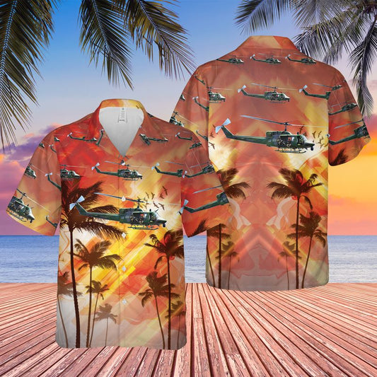 USAF 40th Helicopter Squadron Bell UH-1 Iroquois Hawaiian Shirt