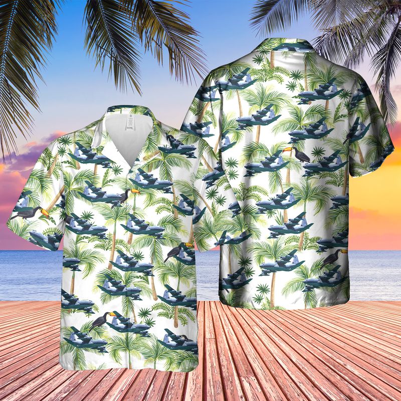 SCAFASHION MG US Air Force Lockheed Martin MC-130J Commando II Hawaiian Shirt