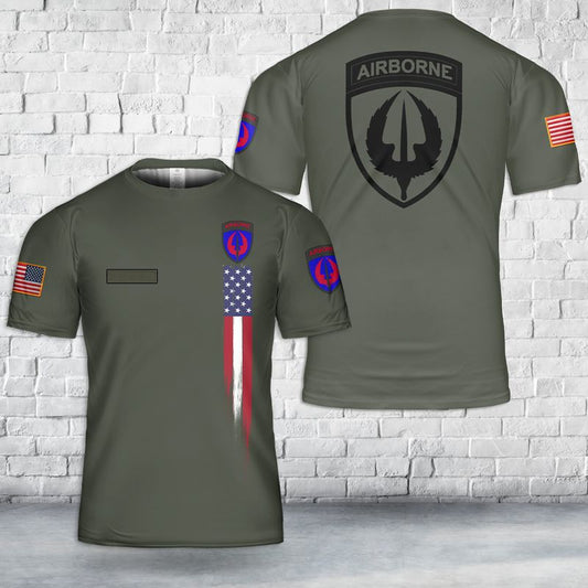 Custom Name US Army Special Operations Aviation Command (USASOAC) T-Shirt 3D