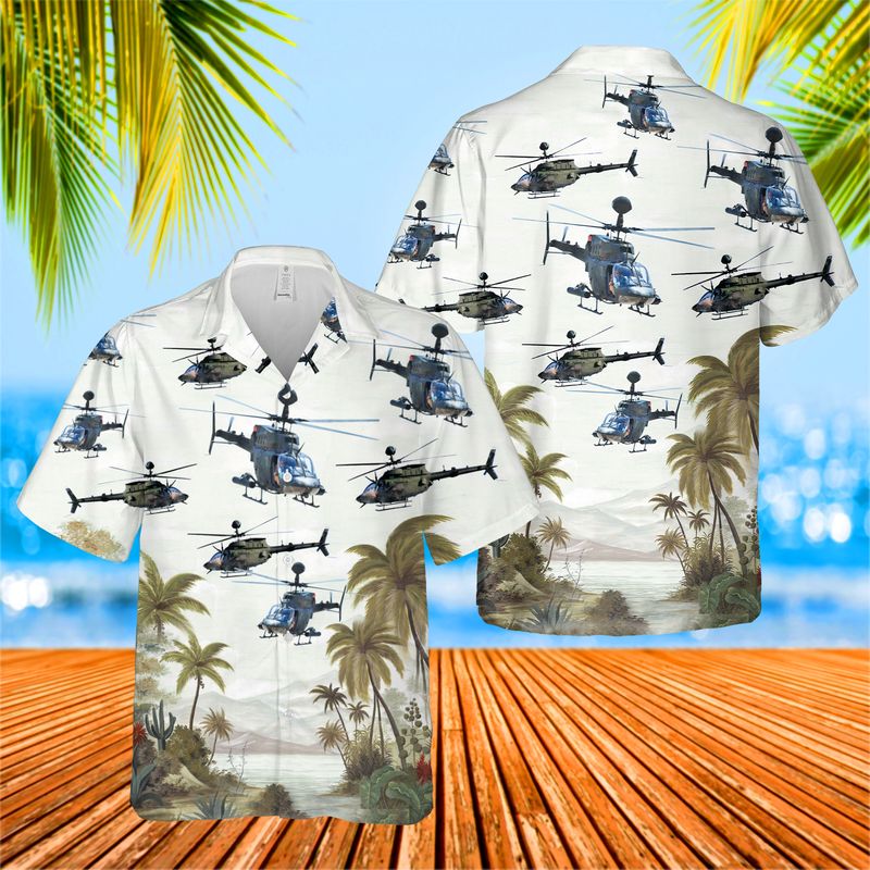 US Army Bell OH-58 Kiowa Hawaiian Shirt