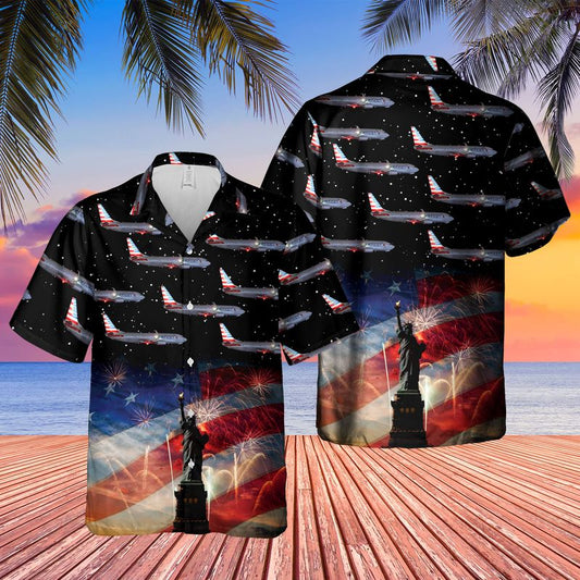 US Airlines Boeing 737-823 4th of July Hawaiian Shirt