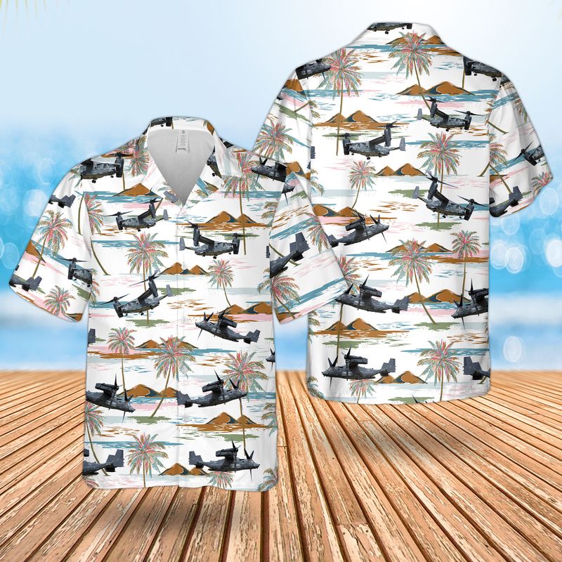 US Air Force Bell Boeing V-22 Osprey Hawaiian Shirt