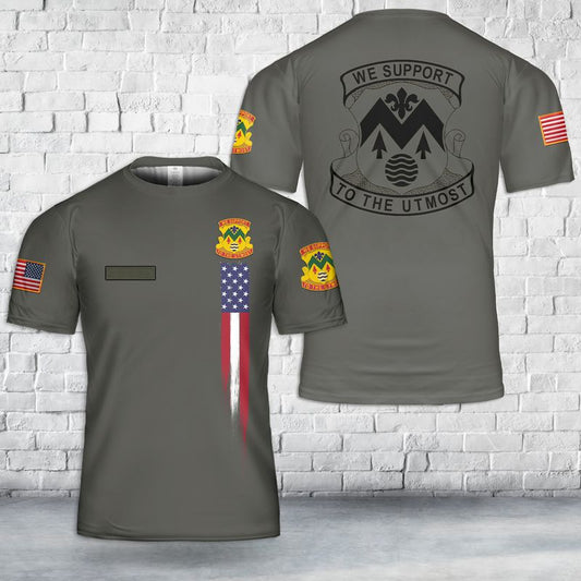 Custom Name US Army 528th Sustainment Brigade (Special Operations) (Airborne) T-Shirt 3D