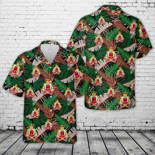 British Army The Royal Gibraltar Regiment Hawaiian Shirt