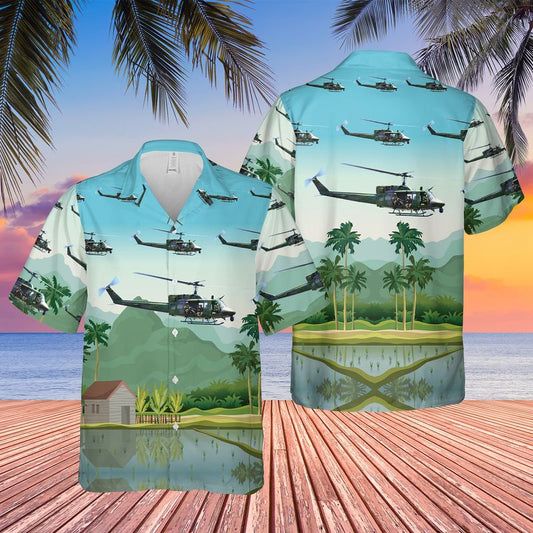 USAF 40th Helicopter Squadron Bell UH-1 Iroquois Hawaiian Shirt