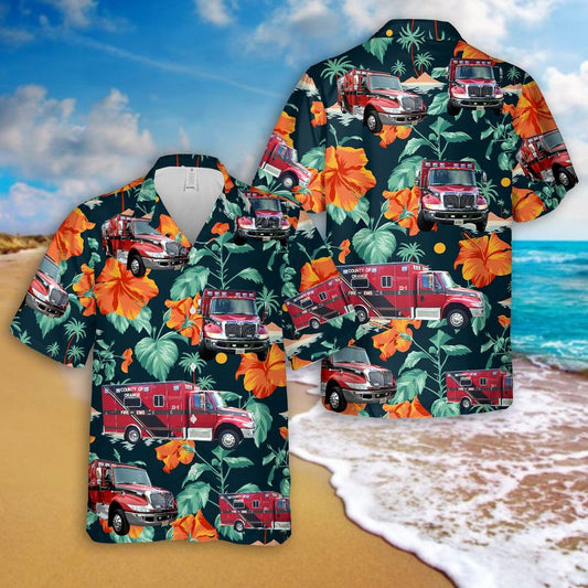 County of Orange Fire & EMS Hawaiian Shirt