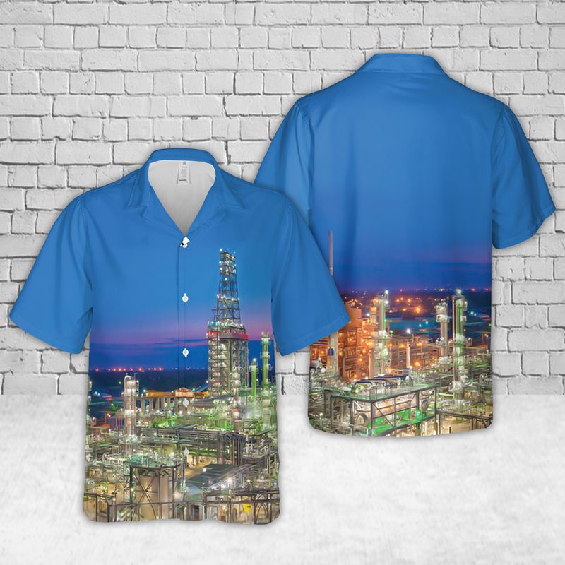 Detroit, Michigan, Detroit Refinery American Oil Refinery Marathon Petroleum Corporation Hawaiian Shirt