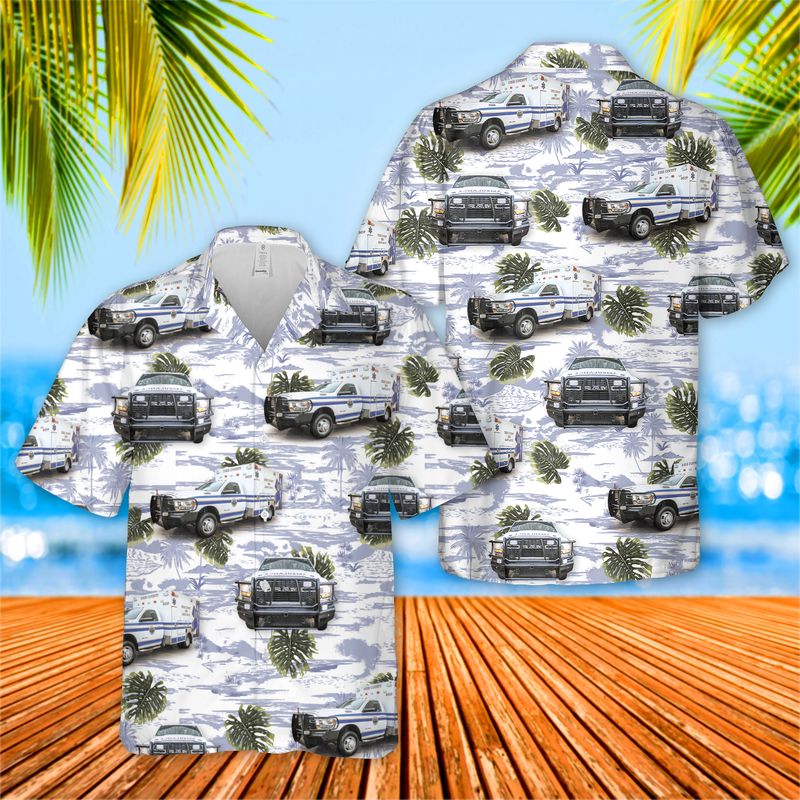 Florida Dixie County EMS Hawaiian Shirt