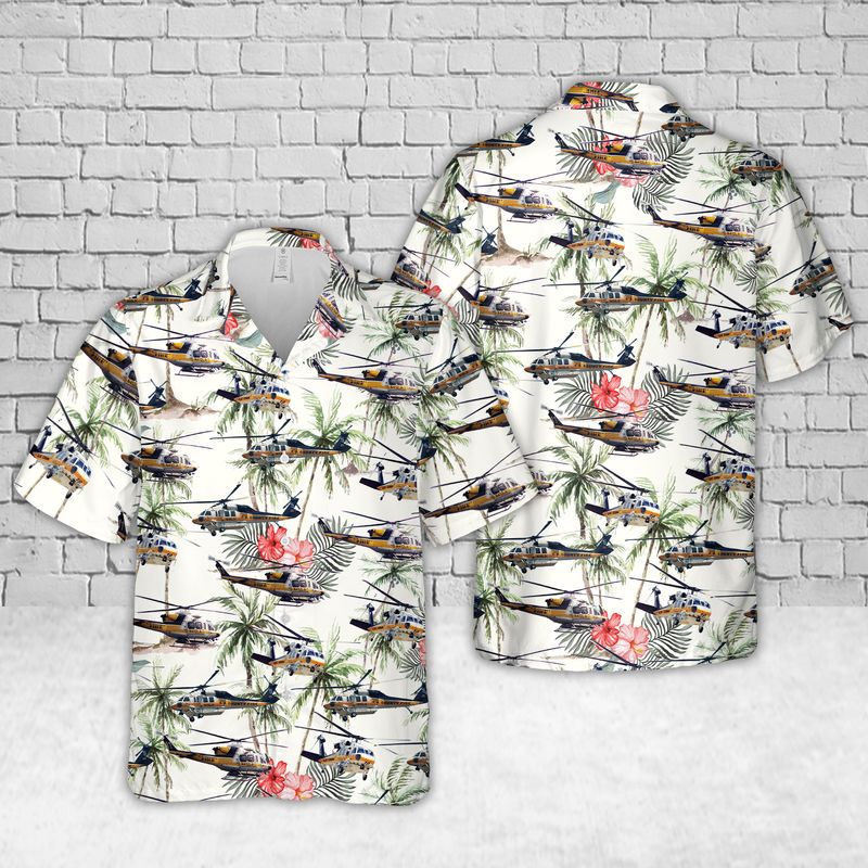 LA County Fire Helicopter Hawaiian Shirt