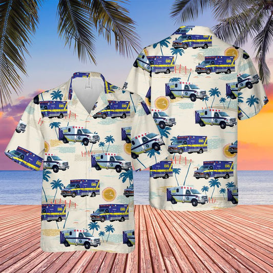 California Santa Clara County EMS Hawaiian Shirt