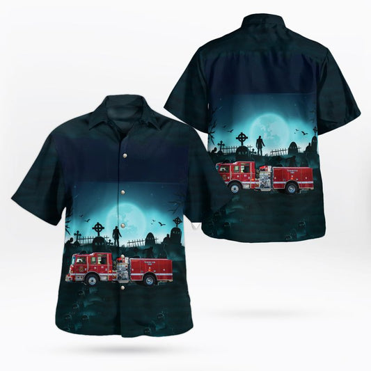 Halloween, Vancouver Fire Department, Vancouver WA Hawaiian Shirt