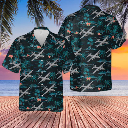 US Air Force Lockheed C-130 Hercules Hawaiian Shirt