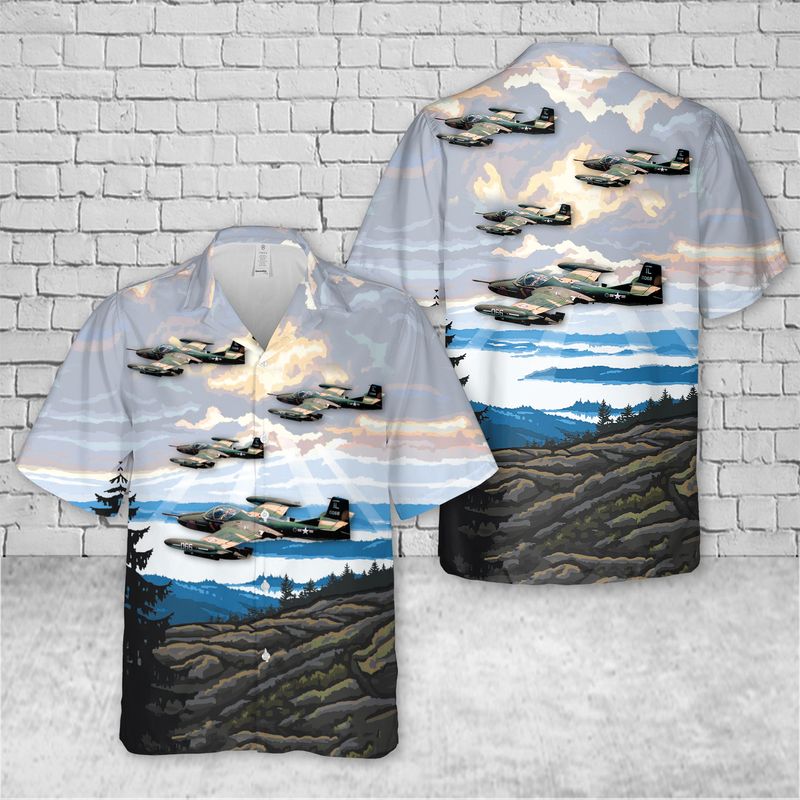 USAF Illinois Air National Guard 169th Tactical Air Support Squadron OA-37B Dragonfly Hawaiian Shirt